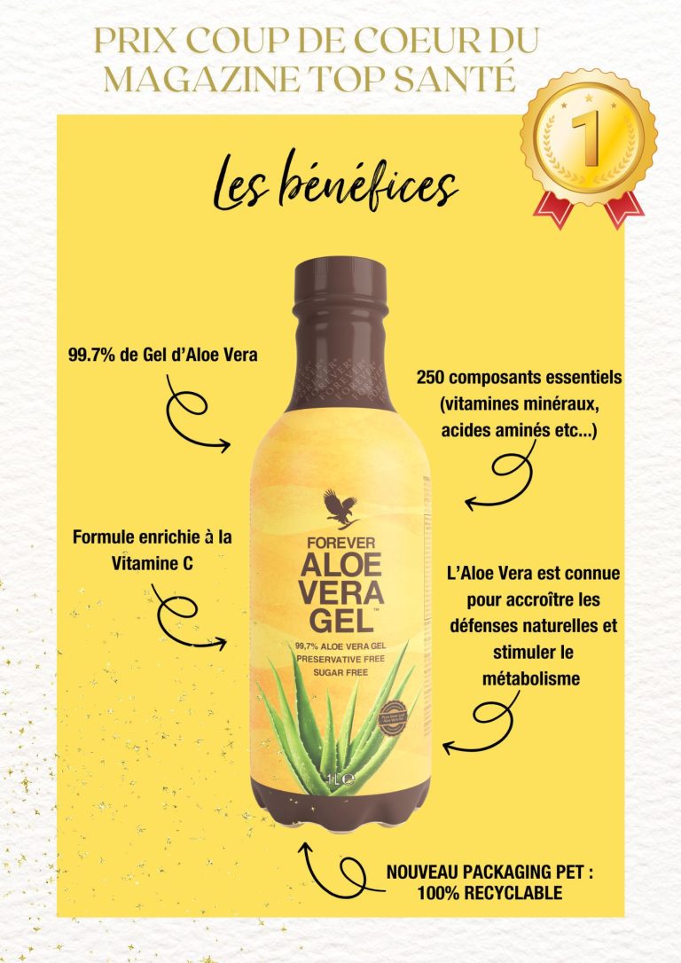 Notre pulpe d'aloe avec tous ses bénéfices mentionnés