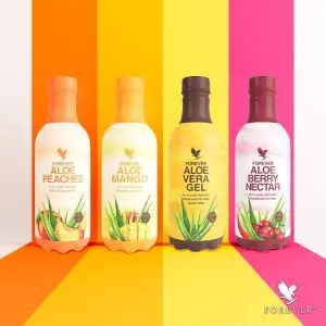 4 versions de pulpe d'aloe vera Forever