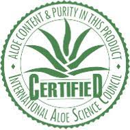 Logo de certification IASC pour les produits à base d’Aloe Vera